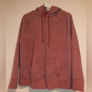 XL (Tangerine pink) zip-up jacket
